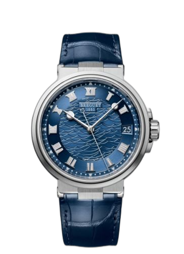 Marine 5517 White Gold / Blue / Alligator