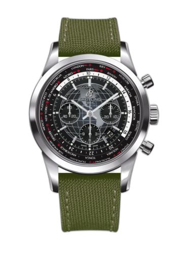 Transocean Chronograph Unitime Stainless Steel / Black / Military