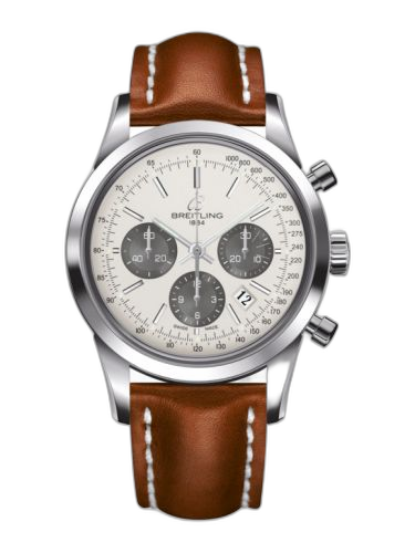 Transocean Chronograph Stainless Steel / Panda / Calf / Pin