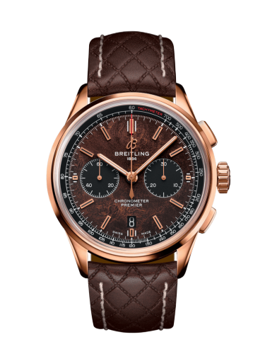 Premier B01 Chronograph 42 Bentley Centenary Red Gold / Wood / Calf / Pin