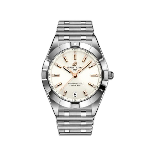 Chronomat 32 Stainless Steel / White - Diamond / Rouleaux