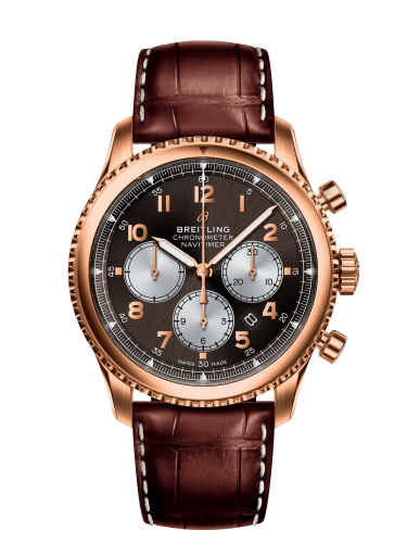 Navitimer 8 B01 Chronograph 43 Red Gold / Bronze / Brown Croco