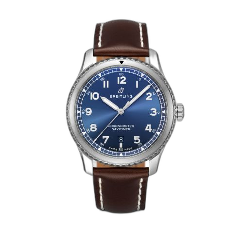 Navitimer 8 Automatic 41 Stainless Steel / Blue / Brown Calf