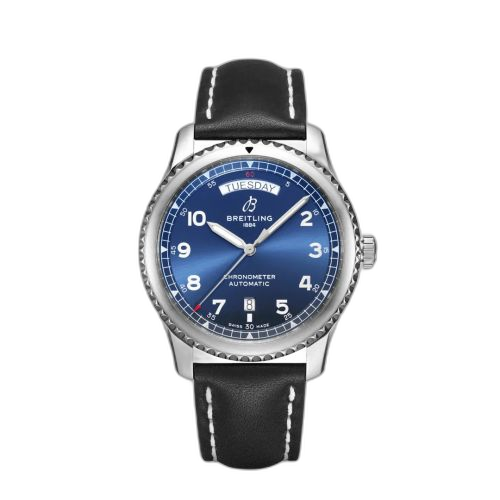Navitimer 8 Automatic Day & Date 41 Stainless Steel / Blue / Black Calf / Folding