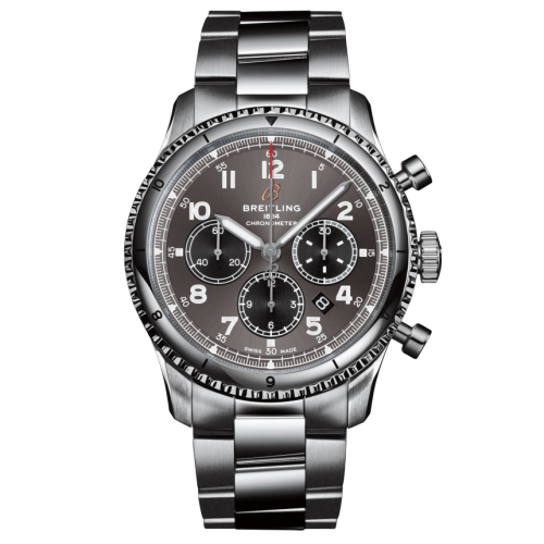 Aviator 8 B01 Chronograph 43 Stainless Steel / Anthracite / Bracelet
