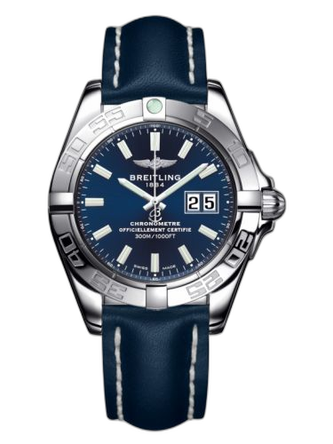 Galactic 41 Stainless Steel / Horizon Blue / Calf