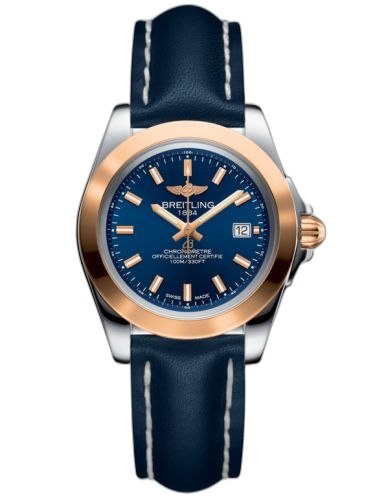 Galactic 32 Sleek Edition Stainless Steel / Rose Gold / Horizon Blue / Calf