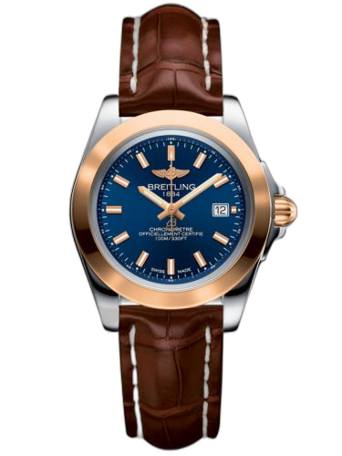 Galactic 32 Sleek Edition Stainless Steel / Rose Gold / Horizon Blue / Croco