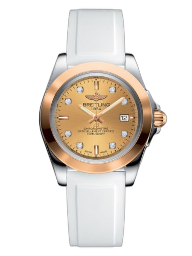 Galactic 32 Sleek Edition Stainless Steel / Rose Gold / Golden Sun Diamond / Rubber