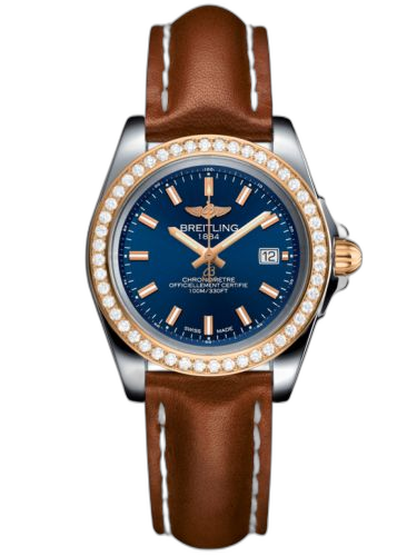 Galactic 32 Sleek Edition Stainless Steel / Rose Gold / Diamond / Horizon Blue / Calf