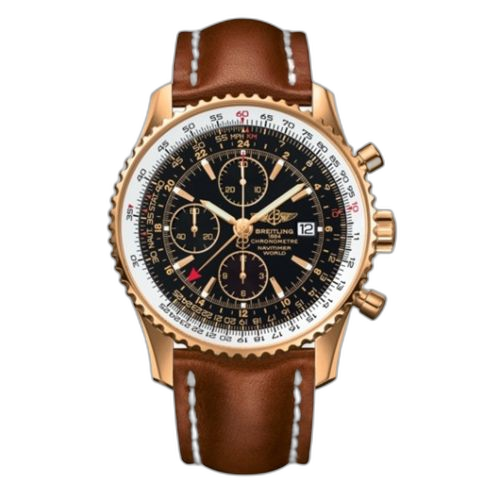 Navitimer World Red Gold / Black / Calf / Pin