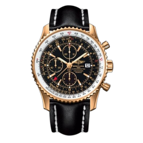 Navitimer World Red Gold / Black / Calf / Pin