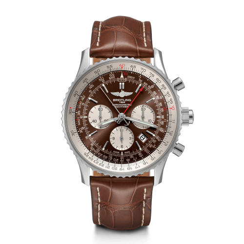 Navitimer Rattrapante Stainless Steel / Panamerican Bronze / Croco / Folding