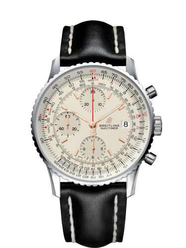 Navitimer 1 Chronograph 41 Stainless Steel / Silver / Calf / Folding