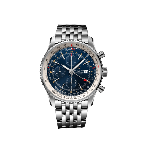 Navitimer 1 Chronograph GMT Stainless Steel / Blue / Bracelet