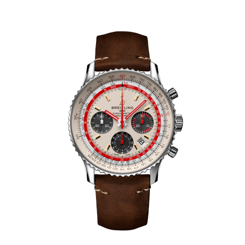 Navitimer 1 B01 Chronograph 43 Stainless Steel / Airline Editions TWA / Calf / Pin