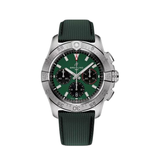 Avenger B01 Chronograph 42 Stainless Steel / Green / Strap