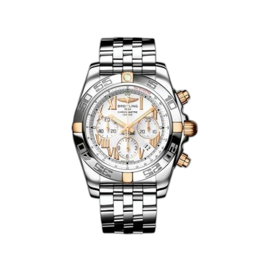 Chronomat 44 Stainless Steel / Rose Gold / White - Roman