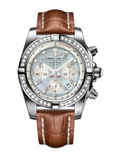 Chronomat 44 Stainless Steel / Diamond / Gray Pearl / Croco