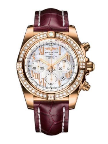 Chronomat 44 Rose Gold / Diamond / Pearl Roman / Croco