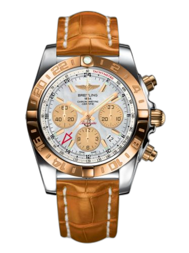 Chronomat 44 GMT Stainless Steel / Rose Gold / Pearl / Croco