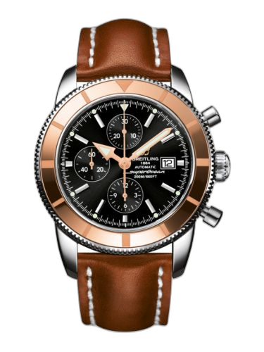 Superocean Heritage 46 Chronograph Stainless Steel / Red Gold / Black / Calf