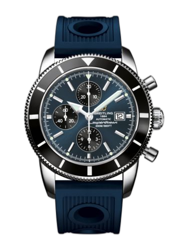 Superocean Heritage 46 Chronograph Stainless Steel / Black / Gun Blue / Rubber