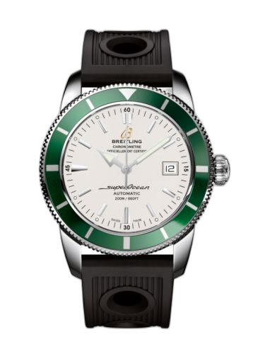 Superocean Heritage 42 Stainless Steel / Green / Stratus Silver / Rubber