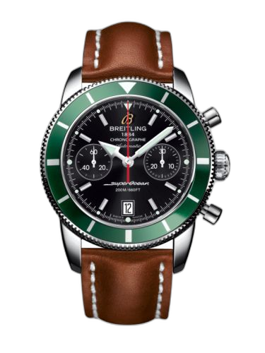 Superocean Heritage 44 Chronograph Stainless Steel / Green / Black / Calf