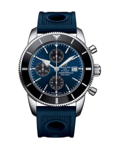 Superocean Heritage II 46 Chronograph Stainless Steel / Black / Blue / Rubber