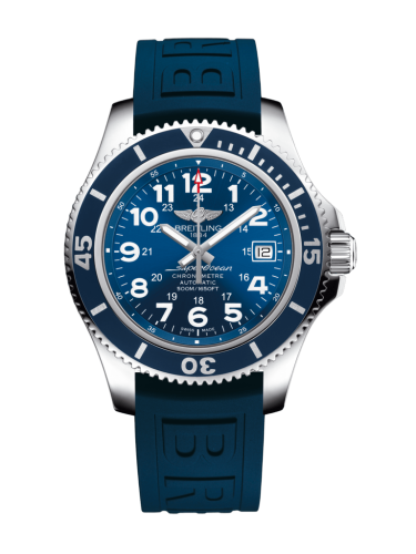 Superocean II 42 Stainless Steel / Blue / Mariner Blue / Rubber / Pin