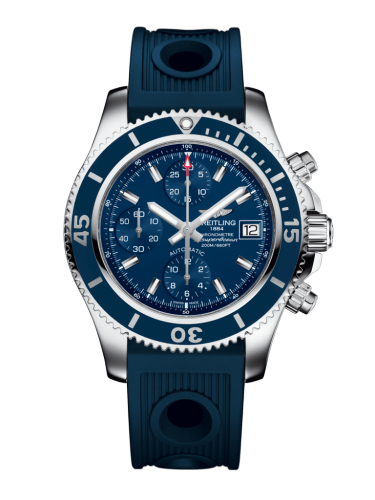 Superocean Chronograph 42 Stainless Steel / Blue / Rubber / Folding