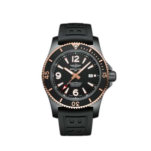 Superocean 46 Blacksteel / Red Gold / Black / Rubber
