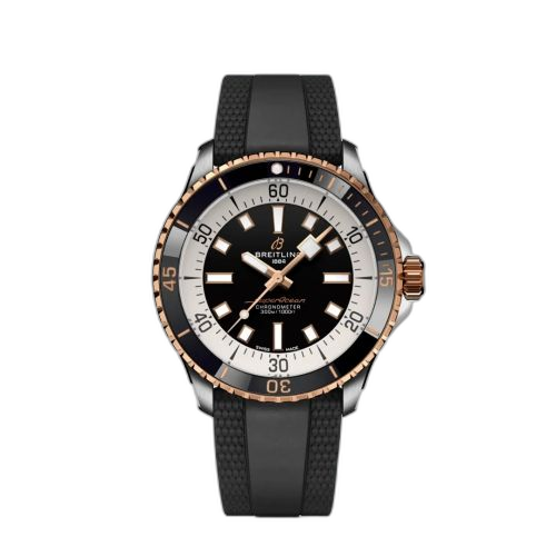 SuperOcean Automatic 42 Stainless Steel - Red Gold / Black / Rubber