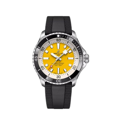 SuperOcean Automatic 42 Stainless Steel / Yellow / Rubber