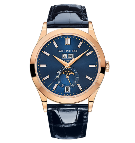 Annual Calendar 5396 Rose Gold / Blue / Baguette