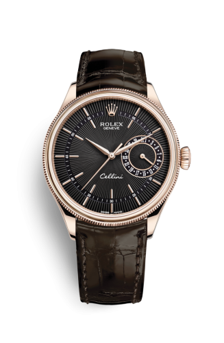Cellini Date Everose / Black / Alligator