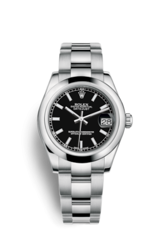 Datejust 31 Stainless Steel Domed / Oyster / Black