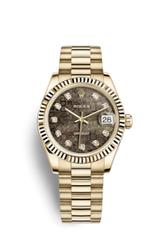 Datejust 31 Yellow Gold Fluted / President / Black MOP Computer