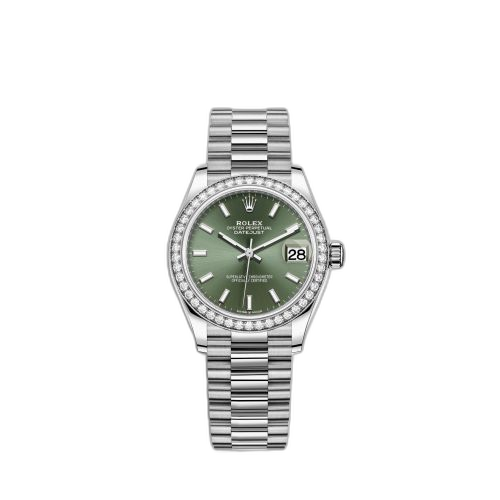 Datejust 31 White Gold Diamond / Green