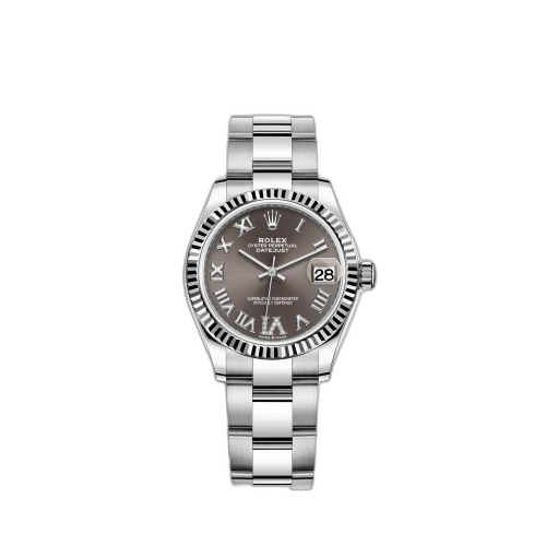 Datejust 31 Stainless Steel Fluted / Oyster / Grey - Roman