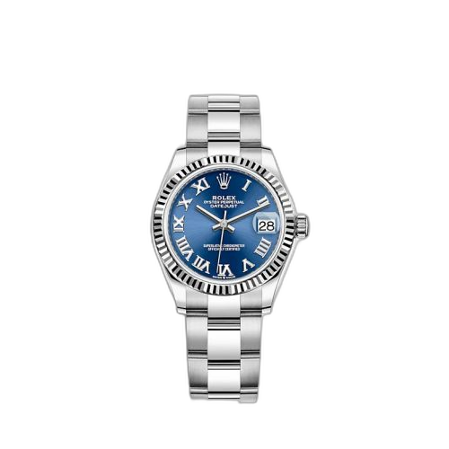 Datejust 31 Stainless Steel / Fluted / Blue - Roman / Oyster