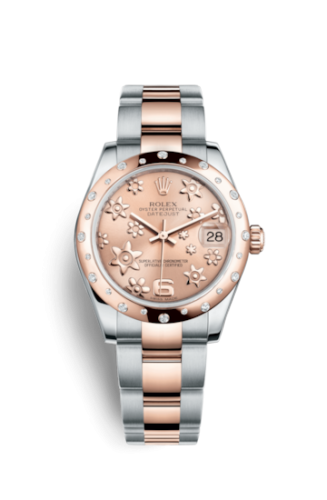 Datejust 31 Rolesor Everose Domed Diamond / Oyster / Pink Floral