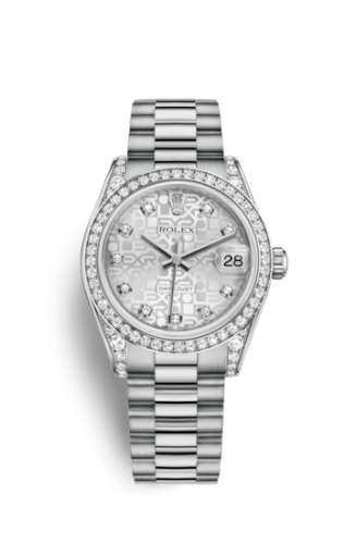 Datejust 31 White Gold Diamond / President / Silver Computer