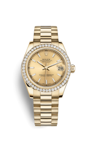 Datejust 31 Yellow Gold Diamond / President / Champagne