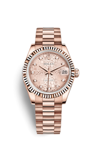 Datejust 31 Everose Fluted / President / Pink Computer