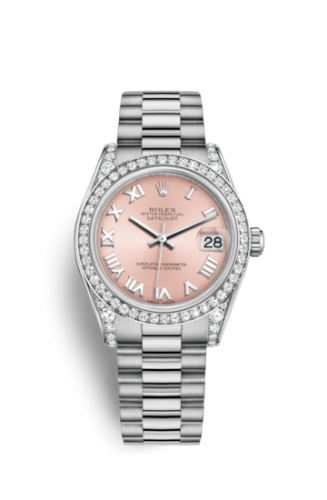Datejust 31 White Gold Diamond / President / Pink Roman