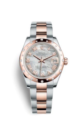 Datejust 31 Rolesor Everose Domed Diamond / Oyster / MOP Roman
