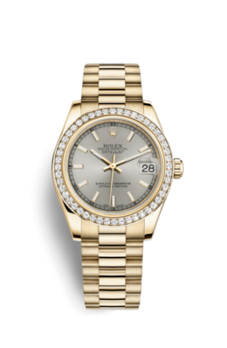 Datejust 31 Yellow Gold Diamond / President / Silver