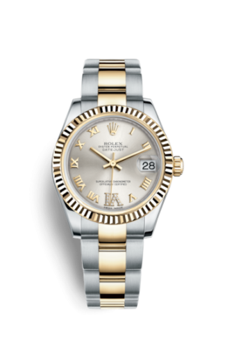 Datejust 31 Rolesor Yellow Fluted / Oyster / Silver Roman